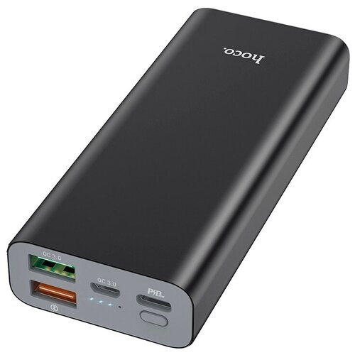 Портативный аккумулятор Hoco J51 Cool power 10000mAh, black блок питания сетевой адаптер oem для apple 5v 3a 9v 2a 12v 1 5a 18w usb type c