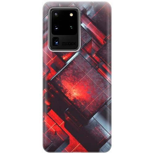 фото Силиконовый чехол на samsung galaxy s20 ultra / самсунг с20 ультра с принтом "гранатовые фигуры" re:pa