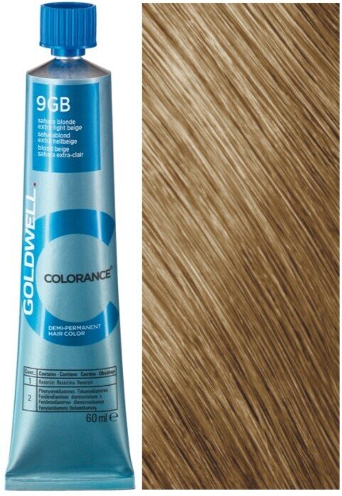 Goldwell Colorance тонирующая краска для волос, 9GB песочный светло-русый экстра, 60 мл