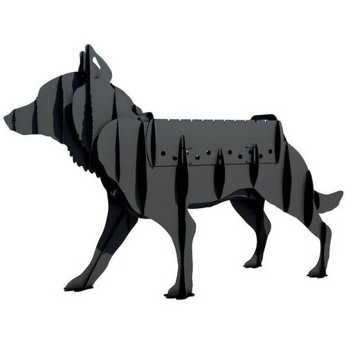 Тематический разборный мангал, Барбекю, гриль Животное Волк - огнеупорная краска животное волк