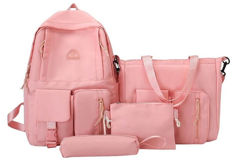 Рюкзак для девочки с комплектом 4 в 1 /Детский пенал, сумки, рюкзак 4 в 1 для подростков девочек и для прогулки Хинлайнбайзи