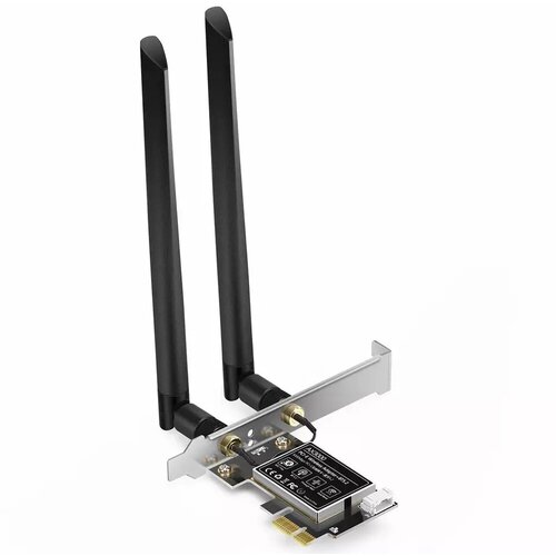 WiFi+Bluetooth адаптер AX1800 (MT7921) PCI-Ex1, BT5.2, 802.11ax, 1201 Мбит/с, антенна 5dBi  ORIENT XGE-951ax