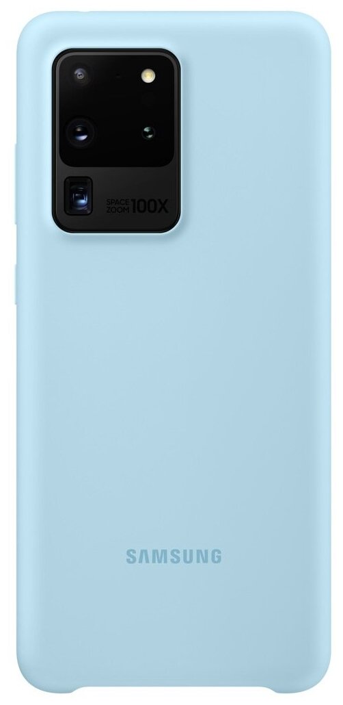 Накладка силиконовая Samsung Silicon Cover для Samsung Galaxy S20 Ultra EF-PG988TLEGRU голубая