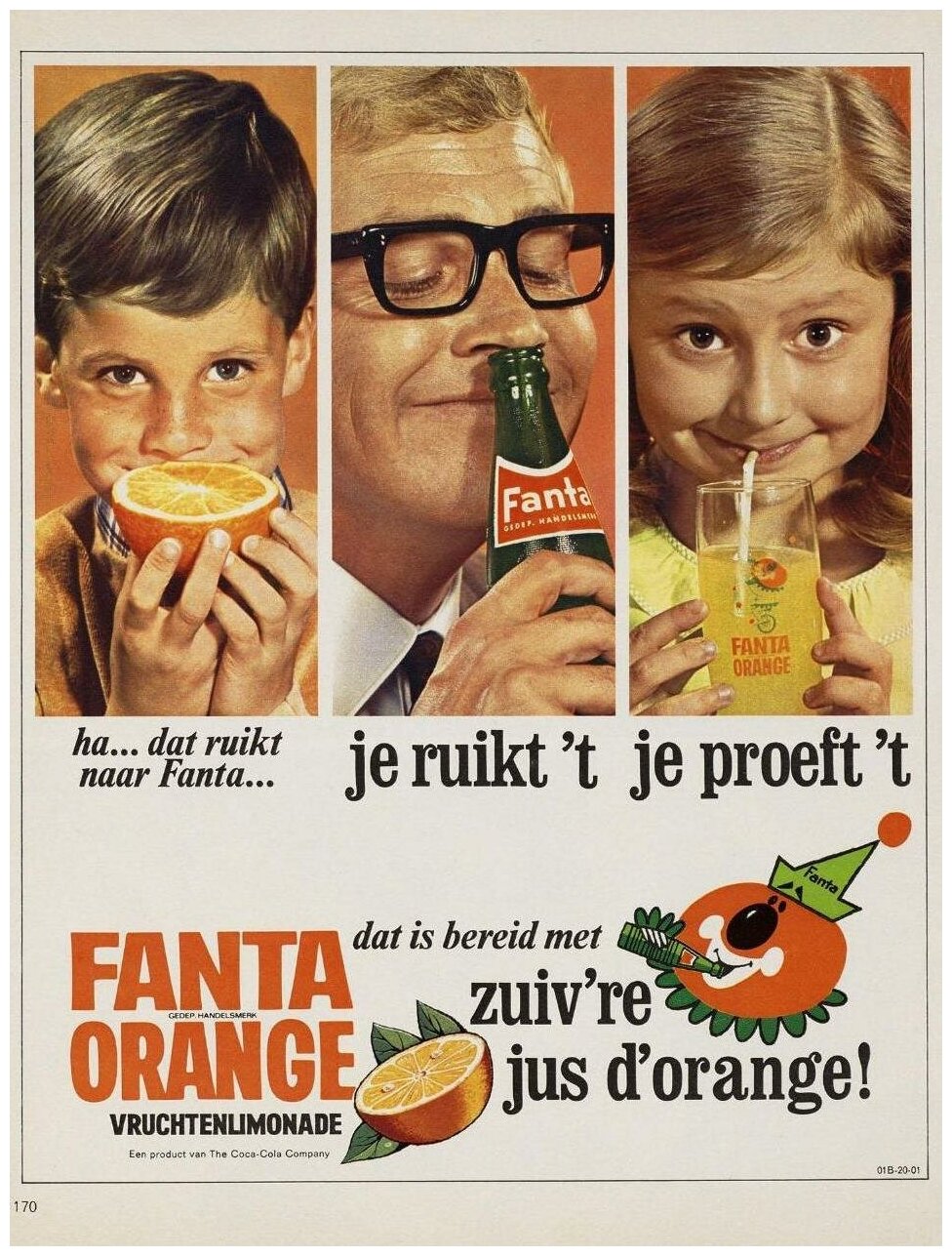 Постер / Плакат / Картина на холсте Рекламный плакат - Фруктовый лимонад Fanta Orange