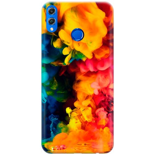 фото Силиконовый чехол на honor 8x / хонор 8х с принтом "красочное буйство" gosso