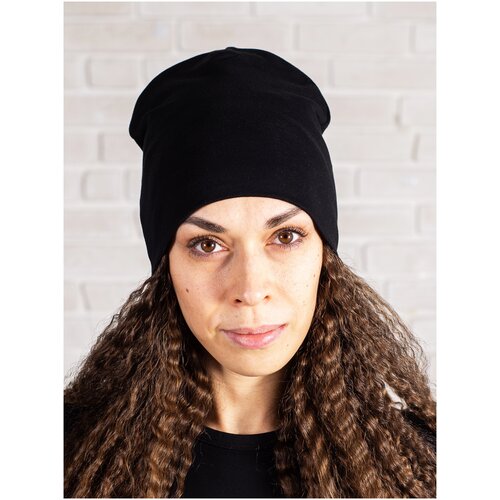 фото Шапка бини валерия мура, размер 56-58, черный
