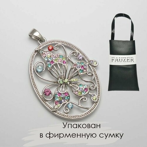 Подвеска, Swarovski Zirconia, серебристый