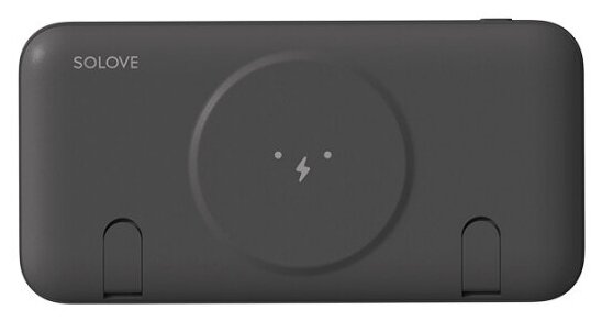 Внешний аккумулятор Power Bank SOLOVE 10000mAh Magnetic MagSafe 20W QC 3.0 PD 3A USB-A *1 + Type-C *1 (W10 black RUS) Черный
