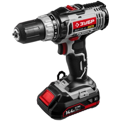 Аккумуляторная дрель-шуруповерт ЗУБР ДШЛ-141 КН 641500₽