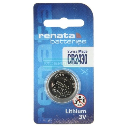 Батарейка Renata CR2430, в упаковке: 1 шт. элемент питания renata lithium cr2325 3v 1 шт