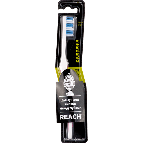 Зубная щетка Reach Interdental, жесткая зубная щетка reach interdental средняя