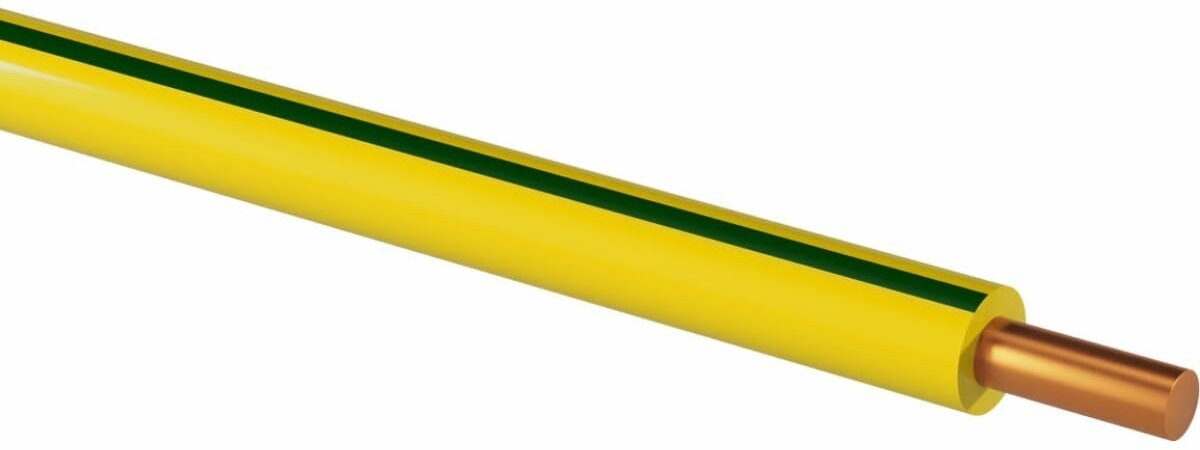 Провод ПуВ 1х2,5 ГОСТ (100м), желто-зеленый TDM - фотография № 2