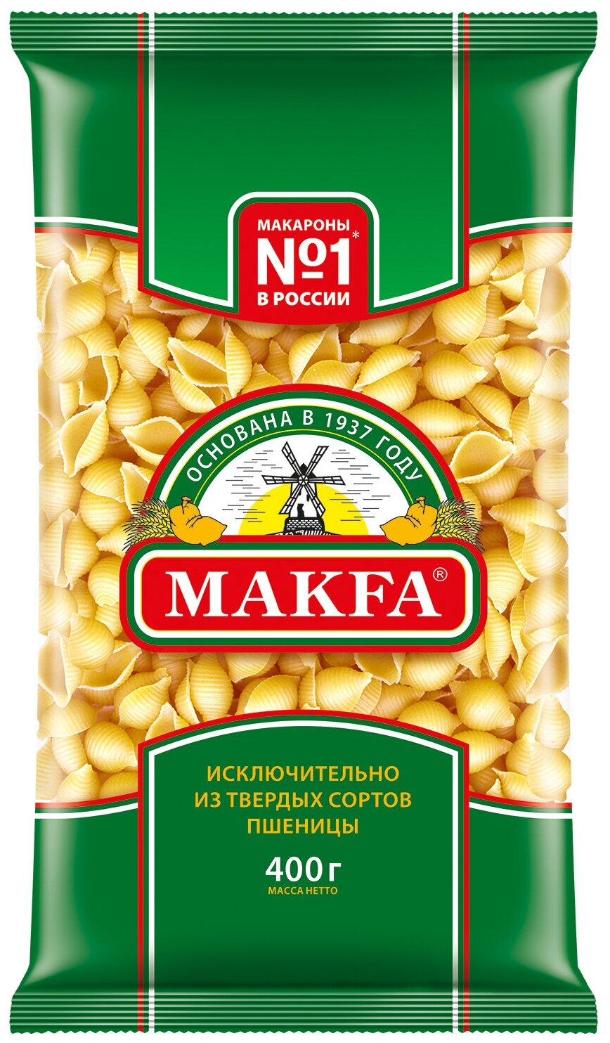 Макфа Макароны Ракушки, 400 г — купить по выгодной цене на Яндекс.Маркете