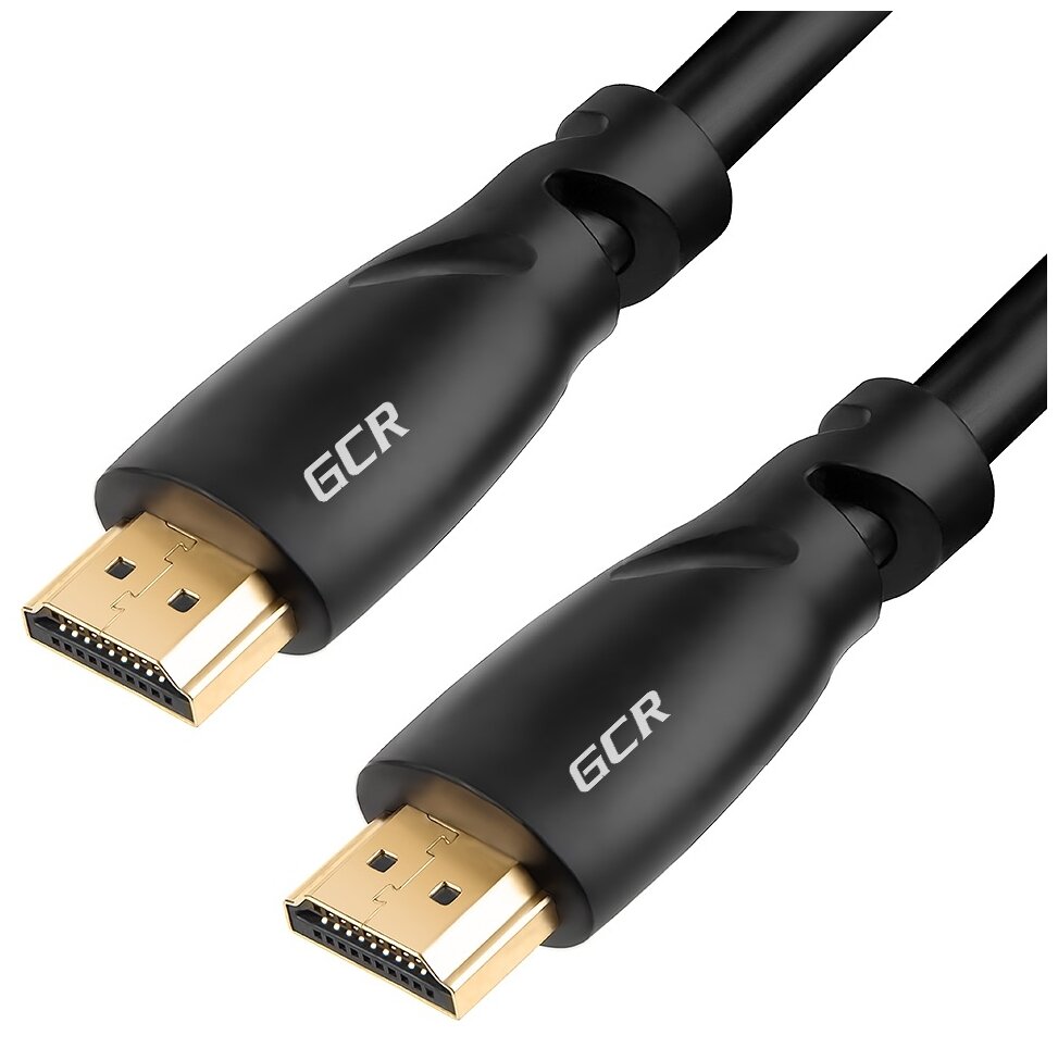 Кабель HDMI 2.0 Ultra HD 4K 3D 18 Гбит/с для Smart TV PS4 24K GOLD (GCR-HM301), черный, 12.0м