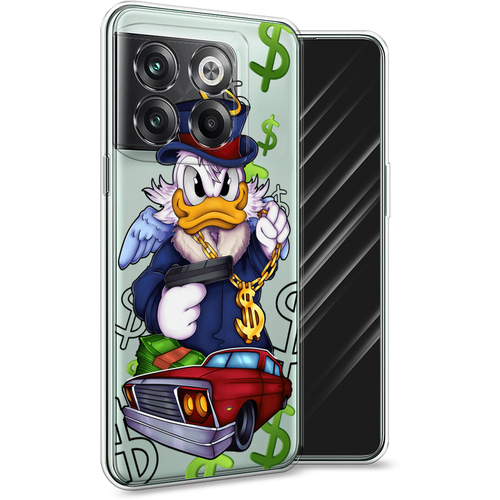 Силиконовый чехол на OnePlus 10T / Ван плюс 10T Scrooge McDuck with a Gold Chain, прозрачный силиконовый чехол на oneplus ace pro ван плюс эйс про scrooge mcduck with a gold chain прозрачный