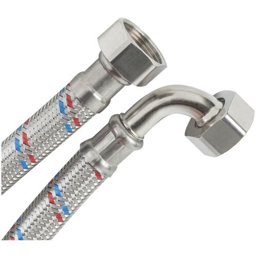 Угловая гибкая подводка для воды Гигант нерж. 50см в/в 1