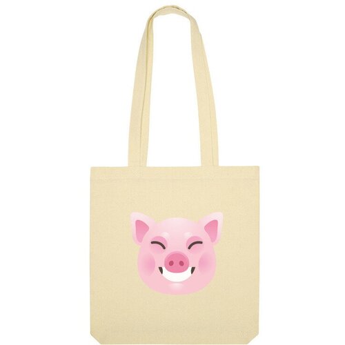 Сумка шоппер Us Basic, бежевый сумка смеющаяся розовая свинка поросенок красный