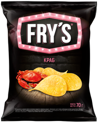 Чипсы FRY'S картофельные Краб, 70 г