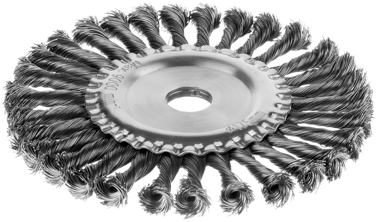 Щетка дисковая для УШМ "Mirax" жгутированная стальная проволока 05 мм 175 мм