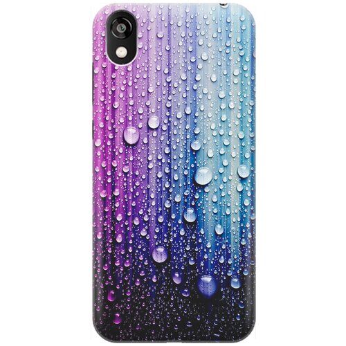 фото Ультратонкий силиконовый чехол-накладка для huawei y5 (2019) / honor 8s с принтом "капли на голубом" gosso