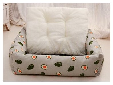 Прямоугольная лежанка со съемной подушкой для собак и кошек мелких пород - фотография № 4