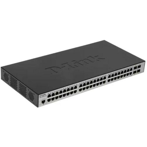 DGS-3000-52X/B2A Управляемый L2 коммутатор с 48 портами 10/100/1000Base-T и 4 портами 10GBase-X SFP+, RTL {3}, (451805) h3c ls 5500v2 52c ei сервер ethernet поддерживающий 48 10 100 1000base t портов 4 1g 10gbase x sfp плюс плюс один slot