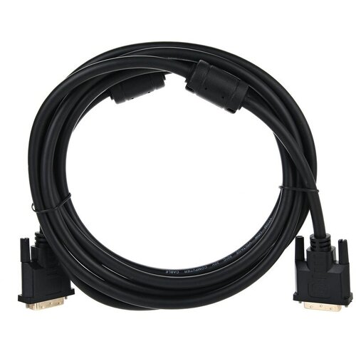 Кабель DVI-DVI Dual Link (25M-25M), 3m, 2 фильтра VCOM VDV6300-3M кабель vcom dvi dvi vdv6300 5m 5 м черный