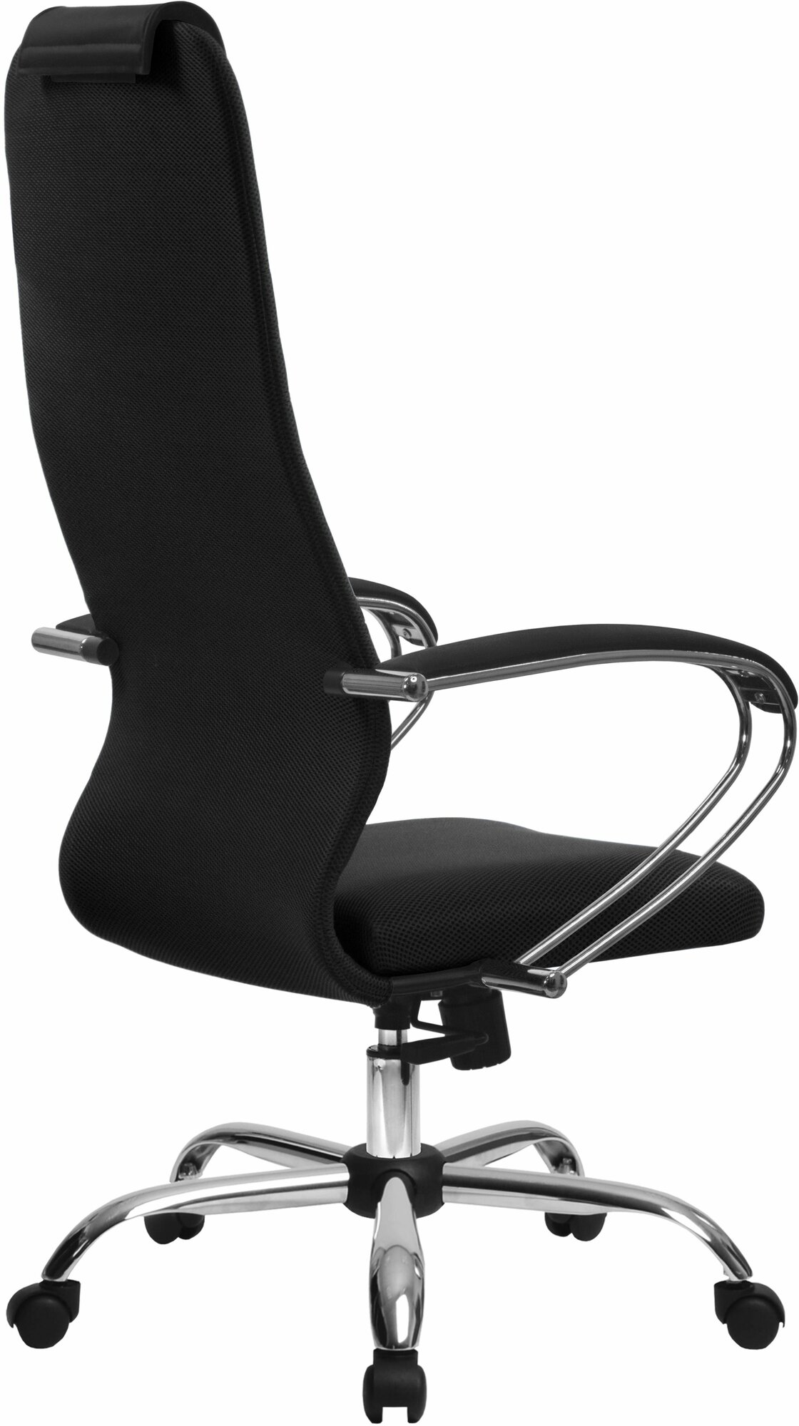 Кресло офисное Метта "SU-B-10" пластик, ткань-сетка, сиденье и спинка мягкие, черное