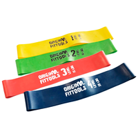 Набор эспандеров 4 шт. Original FitTools FT-XLST 61 х 5 см 9.1 кг зеленый/желтый/красный/синий