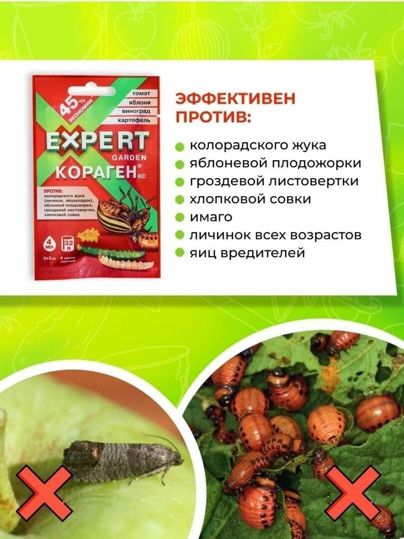 Expert Garden / Кораген, КС 4 мл препарат для защиты растений от вредителей, 5 шт - фотография № 2