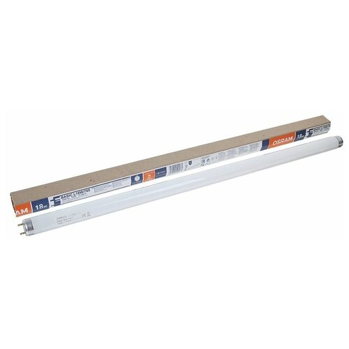 Лампа люминесцентная Osram L 18W/765, G13, 18 Вт, 6500 К, 590 мм