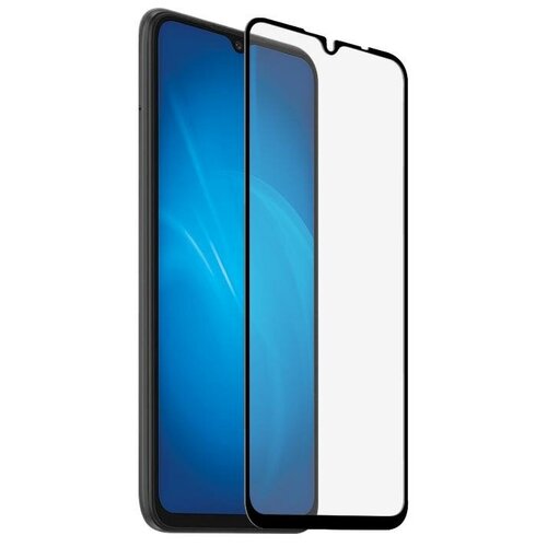 Закаленное стекло с цветной рамкой (fullscreen+fullglue) для Xiaomi Redmi 9A/ 9C DF xiColor-81 (black)