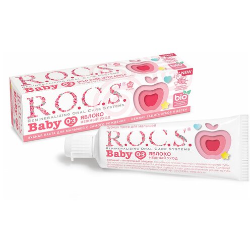 Зубная паста R.O.C.S Baby нежный уход, яблоко, 45 г