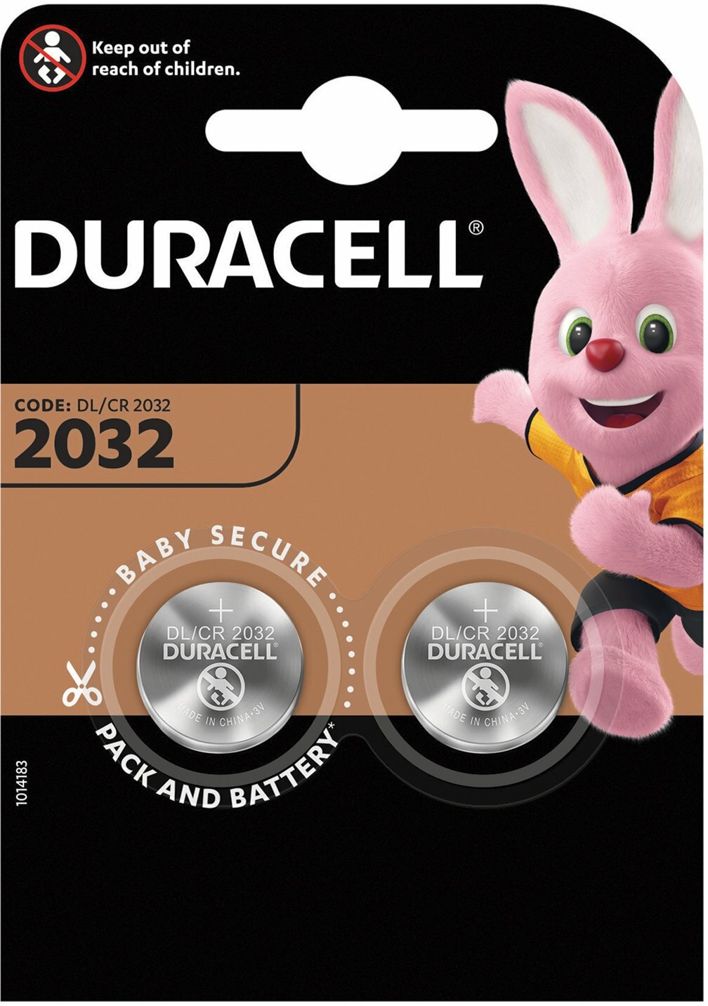 Батарейки Duracell Lithium, CR2032, литиевые, 2 шт, блистер