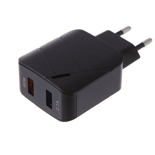 фото Зарядное устройство media gadget hps-2qcu 2xusb 2.1a/3.1a quick charge 3.0 black mghps2qcubk mediagadget