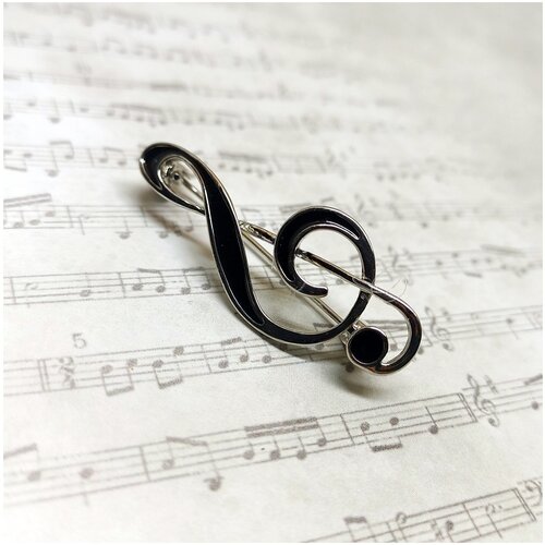 фото Брошь музыкальный ключ маленькие радости darina