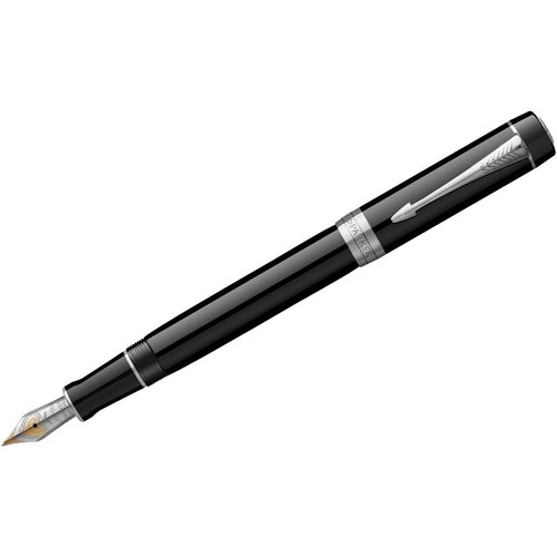 Ручка перьевая PARKER Duofold Classic Centennial Black CT, корпус черный, палладиевые детали, черная, 1931365