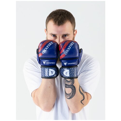 Перчатки тренировочные FIREICE ММА UFC, синие, FLEX (XL)
