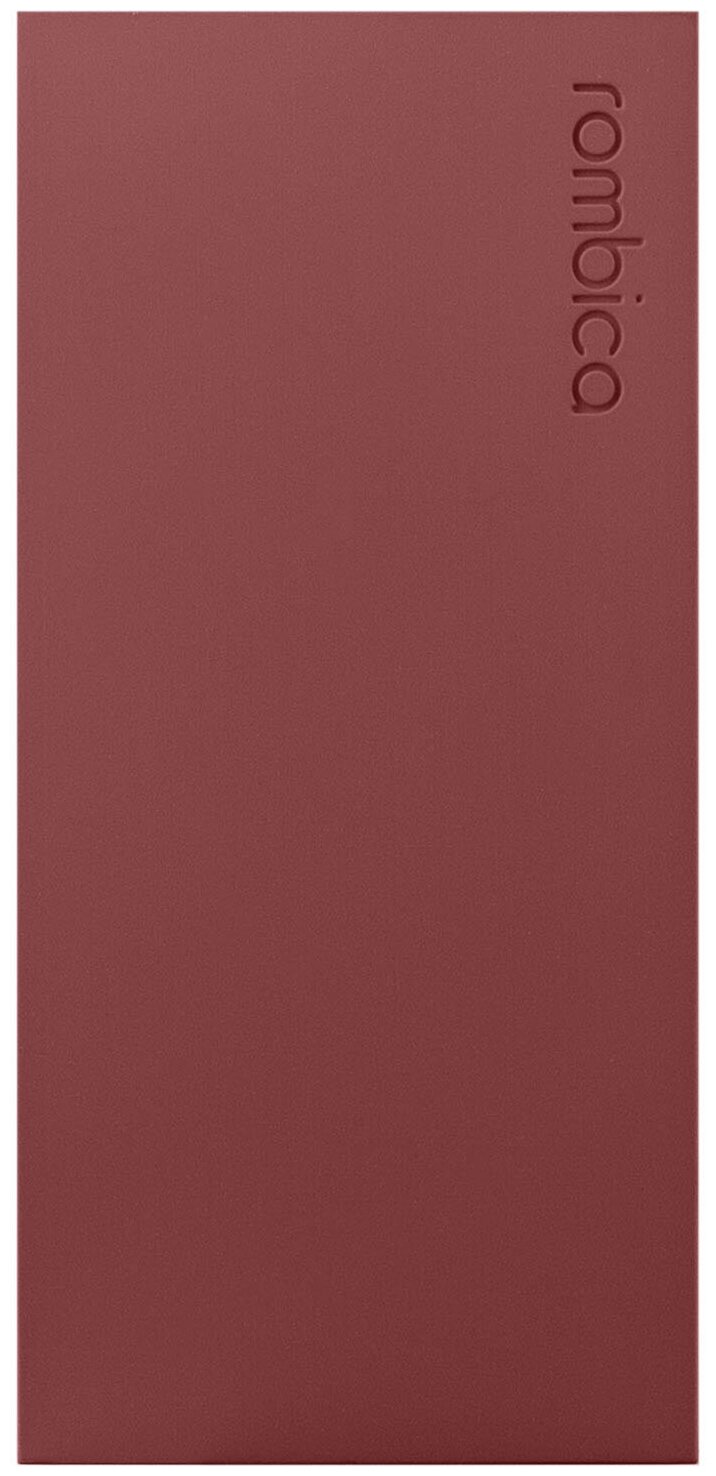 Внешний аккумулятор Rombica NEO ARIA Claret, 10 000 мАч, Soft-touch, PD, QCharge, Type-C, бордовый