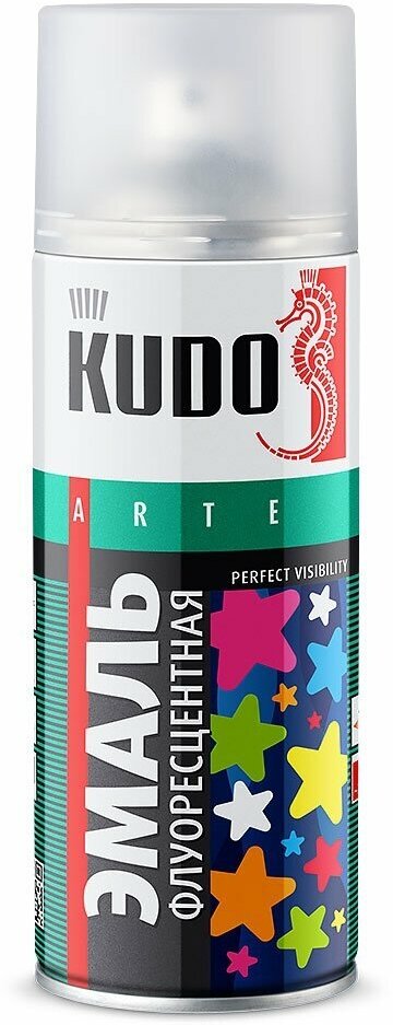 Краска аэрозольная Kudo флуоресцентная оранжево-желтая 520 мл KUDO KU-1205 | цена за 1 шт