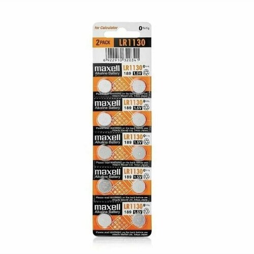 Батарейка LR1130/AG10/G10/389 Maxell,10шт maxell alkaline battery lr1130