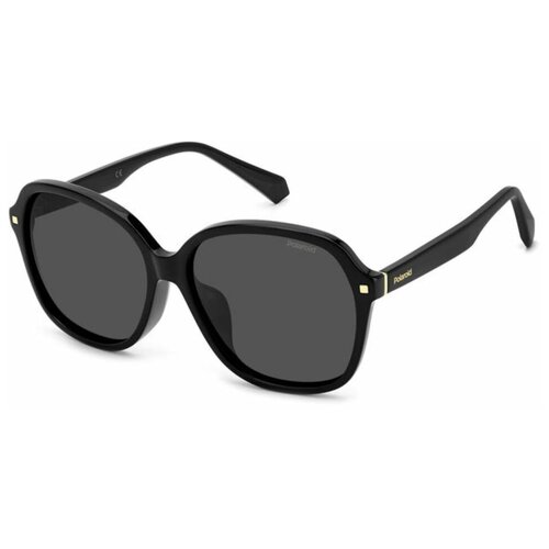 Солнцезащитные очки Polaroid, черный, серый солнцезащитные очки polaroid 6163 f s crystal 20430490064c3