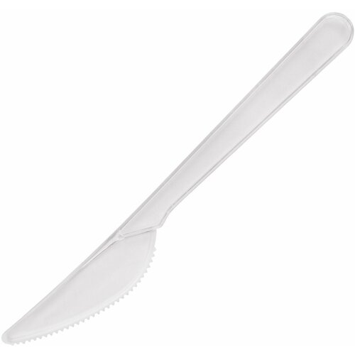 Нож одноразовый Белый Аист пластиковый 180 мм, прозрачный, 50 шт, эталон