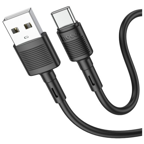 USB Кабель Type-C, HOCO, X83, 1м, черный кабель hoco x83 60w type c type c белый