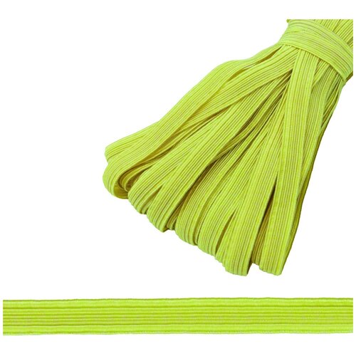 фото С3337г17 резинка бельевая рис.7777 10мм*10м (салатовый) красная лента