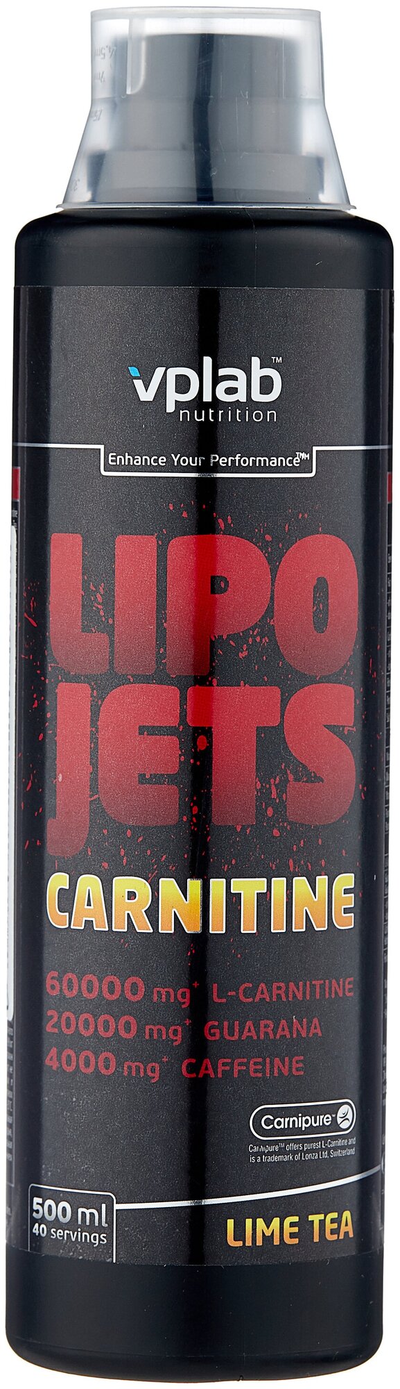 Жиросжигатели VP Laboratory Lipo Jets Carnitine (500 мл) Лайм Чай