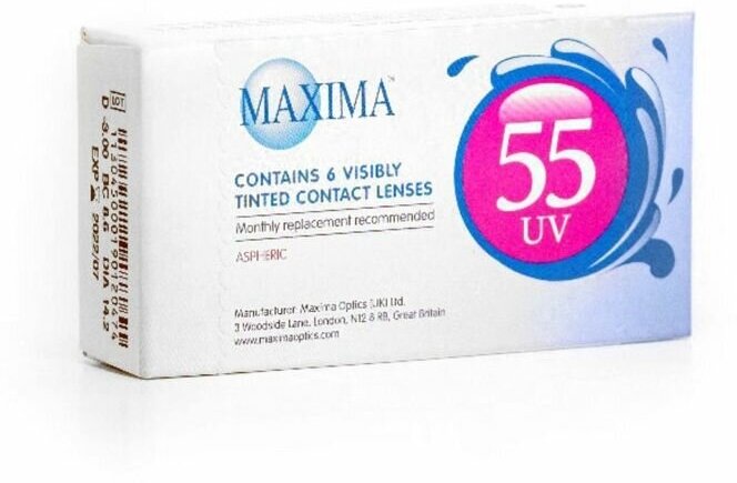 Maxima 55 UV / -0,75 / 8,6 / 6 шт.