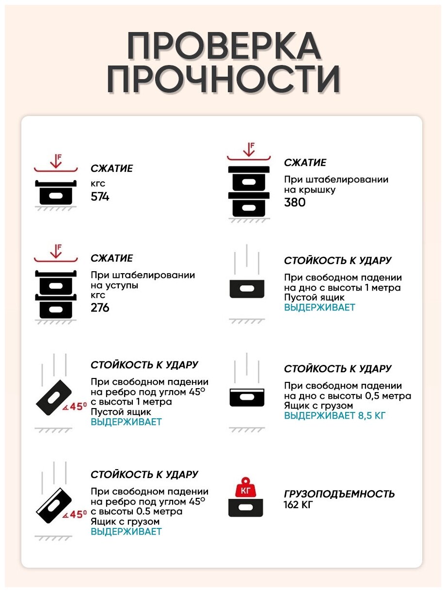 Контейнер для хранения мелочей пластиковый, ящик с крышкой для порошка, органайзер для игрушек, емкость 8 литров, цвет оранжевый, набор 3 шт - фотография № 6