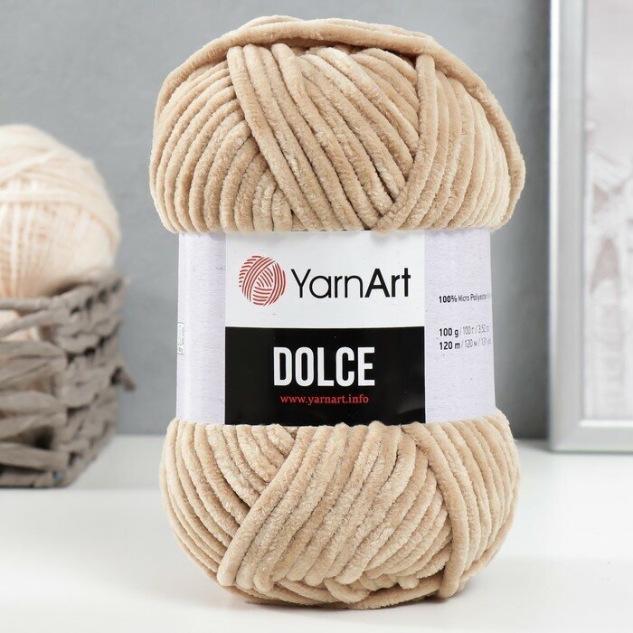 YarnArt Пряжа "Dolce" 100% микрополиэстер 120м/100гр (747 бежевый)