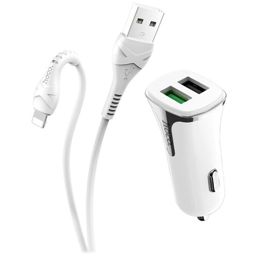 Зарядный комплект Hoco Z31 Universe + кабель Lightning, white азу 2 usb 3 4a 18w qc3 0 z31 usb cable micro hoco черный